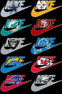 (2 Qty) NIKE (any single team) Sports Football- custom DTF transfer 