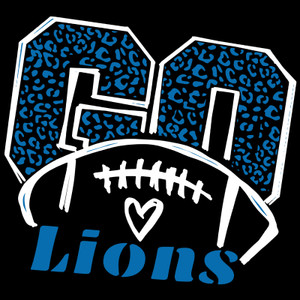 (2 Qty) GO Lions - custom sports DTF transfer (2 Qty) GO Lions - custom sports DTF transfer