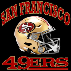 (2 qty) SF 49ers Helmet SPORTS FOOTBALL - custom DTF transfer (2 qty) SF 49ers Helmet SPORTS FOOTBALL - custom DTF transfer