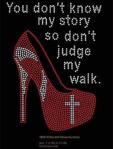 (Digital Download) You Don't know my Story so Don't Judge my Walk Heel - Rhinestone transfer, SVG, PNG, PDF, DXF, EPS (Digital Download) You Don't know my Story so Don't Judge my Walk Heel - Rhinestone transfer, SVG, PNG, PDF, DXF, EPS
