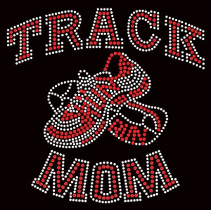Track Mom Joggers Tennis shoes - custom Rhinestone Transfer Track Mom Joggers Tennis shoes - custom Rhinestone Transfer