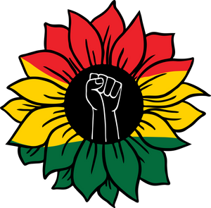 (2 Qty) Juneteenth Sun Flower - DTF transfer (2 Qty) Juneteenth Sun Flower - DTF transfer