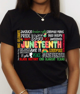 (2 qty) Juneteenth words - DTF transfer (2 qty) Juneteenth words - DTF transfer