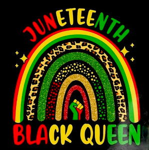 (2 Qty) Juneteenth rainbow - custmo DTF transfer (2 Qty) Juneteenth rainbow - custmo DTF transfer