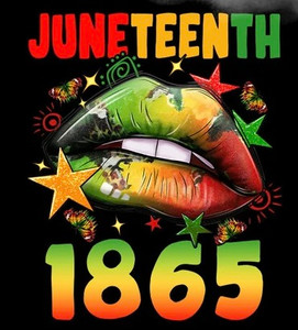 (2 Qty) Juneteenth Lips 1865 - custmo DTF transfer (2 Qty) Juneteenth Lips 1865 - custmo DTF transfer