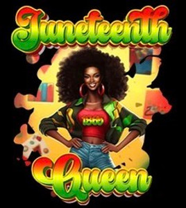 (2 Qty) Juneteenth Queen - custmo DTF transfer (2 Qty) Juneteenth Queen - custmo DTF transfer