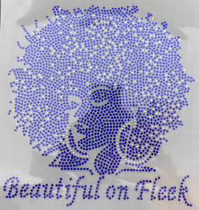 Beautiful on Fleek (Blue and Clear) Zeta Afro Girl Rhinestone Transfer Beautiful on Fleek (Blue and Clear) Zeta Afro Girl Rhinestone Transfer