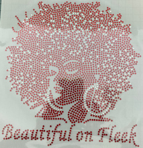 Beautiful on Fleek (Red and Clear) Delta Afro Girl Rhinestone Transfer Beautiful on Fleek (Red and Clear) Delta Afro Girl Rhinestone Transfer