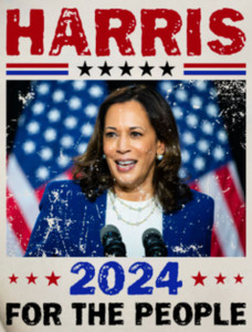 (2 qty) Harris 2024 FOR THE PEOPLE (vintage poster) - custom DTF transfer (2 qty) Harris 2024 FOR THE PEOPLE (vintage poster) - custom DTF transfer
