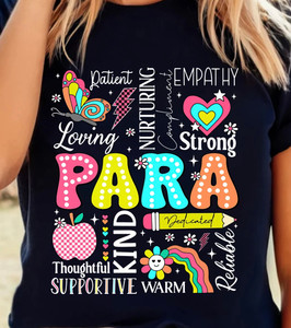(2 qty) PARA PROFESSIONAL words, Back To School, First Day of School, End of Year Gift, Appreciation Gift for Para DTF transfer (2 qty) PARA PROFESSIONAL words, Back To School, First Day of School, End of Year Gift, Appreciation Gift for Para DTF transfer