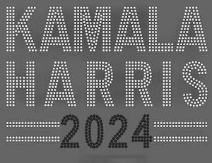 (2 Qty) KAMALA HARRIS 2024 custom Rhinestone Transfer (2 Qty) KAMALA HARRIS 2024 custom Rhinestone Transfer