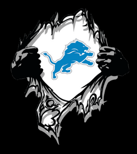 (2 Qty) Lions inside torn shirt - custom sports DTF transfer (2 Qty) Lions inside torn shirt - custom sports DTF transfer