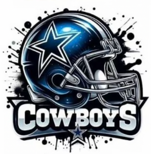 (2 qty) COWBOYS Helmet Football - custom sports DTF transfer (2 qty) COWBOYS Helmet Football - custom sports DTF transfer