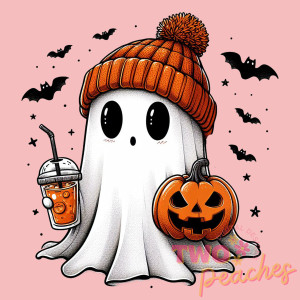 (2 Qty) Cute Ghost Haloween - custom Haloween DTF transfer (2 Qty) Cute Ghost Haloween - custom Haloween DTF transfer