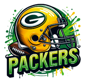 (2 qty) PACKERS Helmet FOOTBALL SPORTS - custom DTF transfer