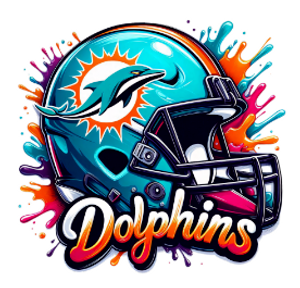 (2 qty) DOLPHINS Helmet FOOTBALL SPORTS - custom DTF transfer (2 qty) DOLPHINS Helmet FOOTBALL SPORTS - custom DTF transfer