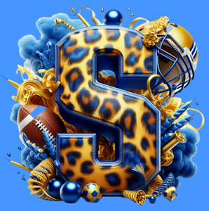 (2 qty) Southern SU Jaguar Helmet Football SPORTS - custom DTF transfer 
