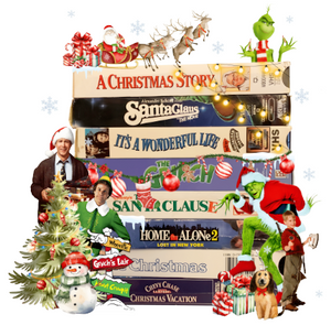 90's Christmas movie character Santa Clause It's a Wonderful Life DTF transfer 90's Christmas movie character Santa Clause It's a Wonderful Life DTF transfer