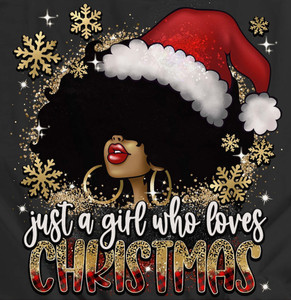 Just a girl who loves Christmas Santa girl cap - DTF transfer Just a girl who loves Christmas Santa girl cap - DTF transfer