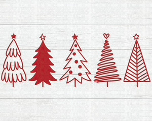 (2 Qty) Christmas trees DTF transfer Tshirt (2 Qty) Christmas trees DTF transfer Tshirt