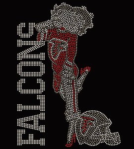 FALCONS Betty Boop Football - custom Rhinestone transfer