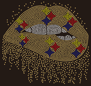 Steelers Lip Dripping Football - custom Rhinestone transfer