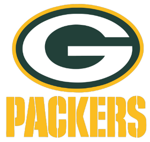 (4 Qty) Pakers (size 5") Football - custom sports DTF transfer (4 Qty) Pakers (size 5") Football - custom sports DTF transfer