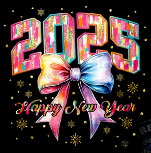 Happy New Year 2025 DTF transfer Happy New Year 2025 DTF transfer
