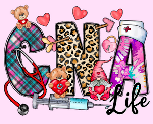 CNA Certified Nurse Assistance Valentine DTF transfer CNA Certified Nurse Assistance Valentine DTF transfer