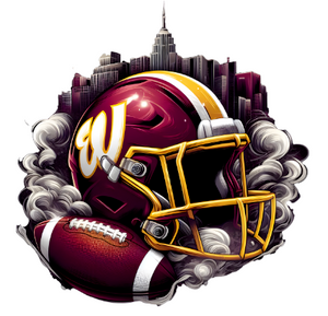 (2 Qty) COMMANDERS Helmet Smoke FOOTBALL SPORTS - custom DTF transfer (2 Qty) COMMANDERS Helmet Smoke FOOTBALL SPORTS - custom DTF transfer