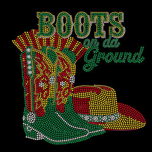 Boots on the Ground (4 Colors) - rhinestone transfer