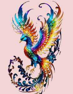 (2 Qty) Colorful Peacock - custom DTF transfe (2 Qty) Colorful Peacock - custom DTF transfe