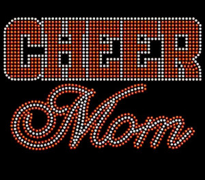 CHEER MOM Text (RED) Rhinestone Transfer CHEER MOM Text (RED) Rhinestone Transfer