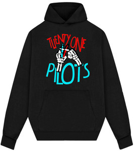 Twenty One Pilots Inspired Black Pullover Hoodie DTF Twenty One Pilots Inspired Black Pullover Hoodie DTF