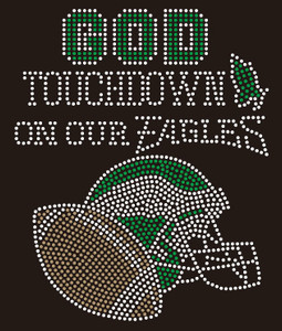 God's Touchdown on our EAGLES Sports - custom DTF transfer God's Touchdown on our EAGLES Sports - custom DTF transfer