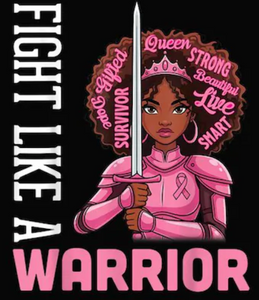 (2 Qty) Fight like a Warrior Breast Cancer Awareness - DTF transfer (2 Qty) Fight like a Warrior Breast Cancer Awareness - DTF transfer