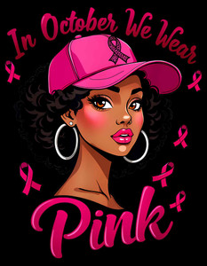 (2 Qty) In October We Wear Pink Girl breast cancer Awareness - DTF transfer (2 Qty) In October We Wear Pink Girl breast cancer Awareness - DTF transfer