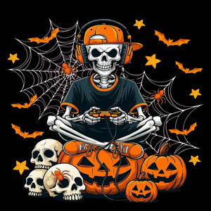(2 Qty) Scary Skeleton Halloween DTF transfer (2 Qty) Scary Skeleton Halloween DTF transfer