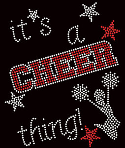It's a Cheer Thing RED Rhinestone Transfer Iron on It's a Cheer Thing RED Rhinestone Transfer Iron on