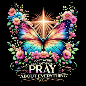 (2 Qty) Dont Worry About Anything But Pray About Everything DTF transfer (2 Qty) Dont Worry About Anything But Pray About Everything DTF transfer