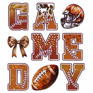 (2 Qty) Game Bow Day DTF transfer (2 Qty) Game Bow Day DTF transfer