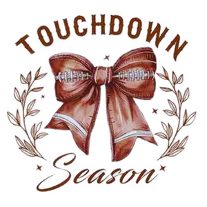(2 Qty) Touch Down Big Bow Season DTF transfer