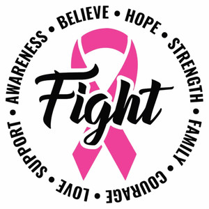 (2 Qty) Believe Fight Cancer Awareness - Custom DTF transfer (2 Qty) Believe Fight Cancer Awareness - Custom DTF transfer
