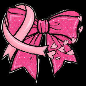 (2 Qty) Pink Bow Cancer Awareness - Custom DTF transfer (2 Qty) Pink Bow Cancer Awareness - Custom DTF transfer