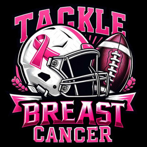 (2 Qty) Pink Tackle Breast Cancer Awareness - Custom DTF transfer (2 Qty) Pink Tackle Breast Cancer Awareness - Custom DTF transfer