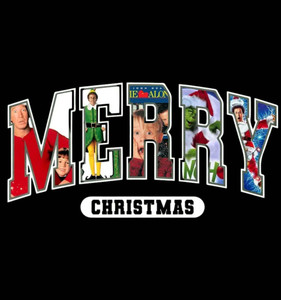 (2 Qty) Merry Christmas Movie Retro DTF transfer