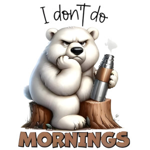 (2 Qty) I Don't Do Mornings DTF transfer