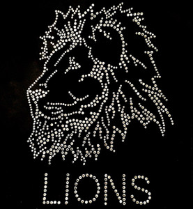 Lion Face with text Rhinestone Transfer Lion Face with text Rhinestone Transfer