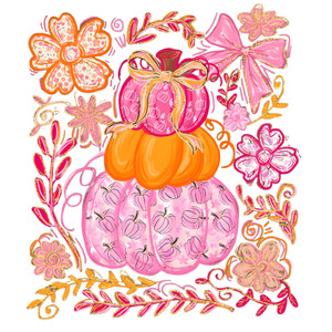 (2 Qty) Pink Pumpkin Orange Colour DTF transfer