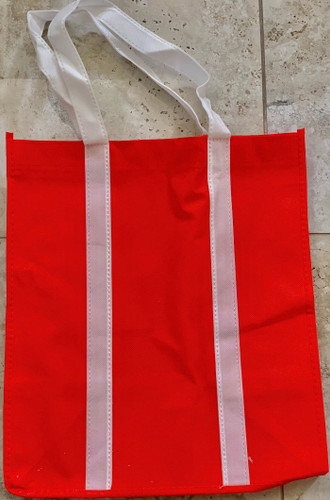 Two Tone Tote Bag (Red) 12.4"W x 14"H x 8.7"D